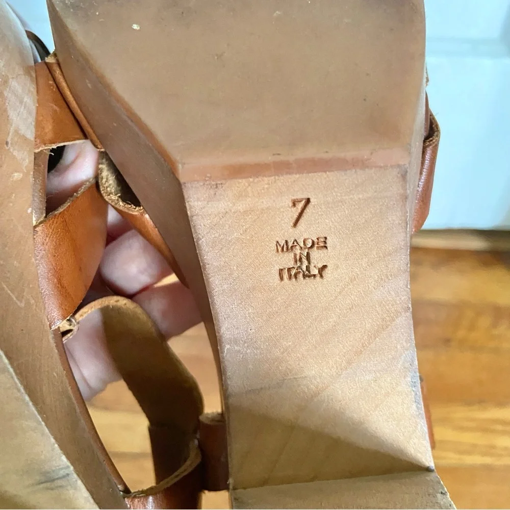 Madewell Brown Leather Heeled Sandals - Picture 9 of 10